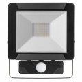 Reflektor LED venkovní s PIR čidlem, senzorem 30W, 4000 K - denní bílá, 2400lm, AC 230V, IDEO, AC 230V, černý