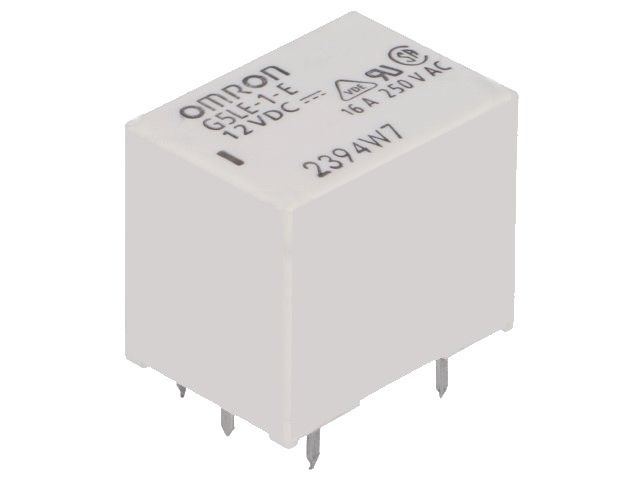 Relé elektromagnetické 12V/16A G5LE-1, 1x přepínací kontakt 16A, 12VDC OMRON