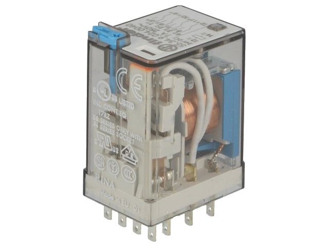 RELÉ F5534.9.024, 4x přepínací kontakt 7A/250VAC, 24V DC s cívkou Finder