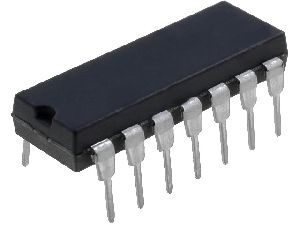 CMOS4011 Logický integrovaný obvod, 4x 2-vstupý NAND DIP14