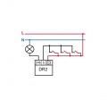 Bezdrátový+Dotykový vypínač, stmívač 230VAC, DR2-SD umožňuje pouhým dotykem (na víčko) regulátor zapínat, vypínat a řídit intenzitu osvětlení.