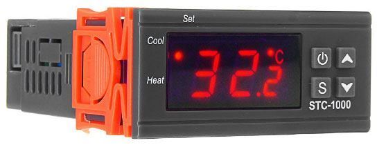 Digitální termostat STC-1000, -50° až +99,9°C, napájení 12VDC, modul do panelu