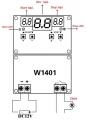 Digitální termostat W1401, -9 až 99°C, napájení 9-15VDC, modul