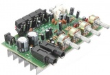 Modul DX0809 Stereo zesilovače 2x15W s korekcemi s TDA8946, napájení 12–15VDC/3A, vstupy AUX a MIC.