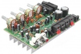 Modul DX0809 Stereo zesilovače 2x15W s korekcemi s TDA8946, napájení 12–15VDC/3A, vstupy AUX a MIC.