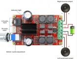 Modul nf Stereo zesilovače 2x50W s TPA3116D2, napájení 10–26VDC, zkreslení 0,1%