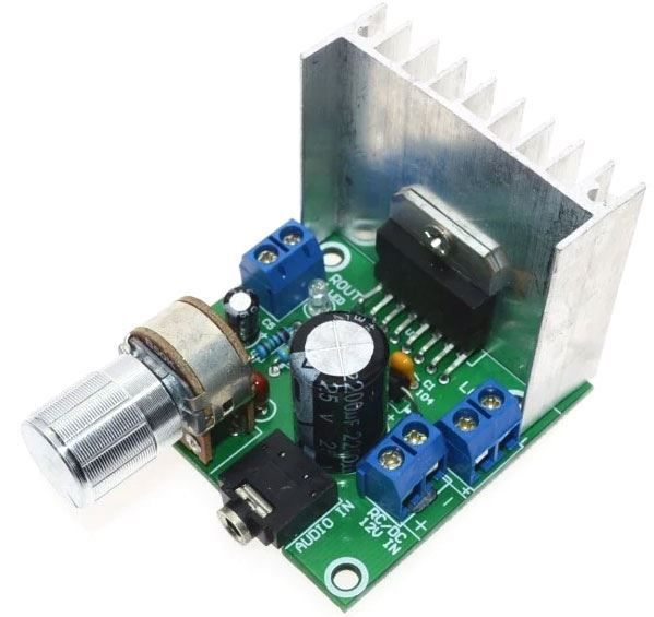 Modul Stereo nf zesilovače 2x15W s TDA7297, napájení 6–18VDC/3A