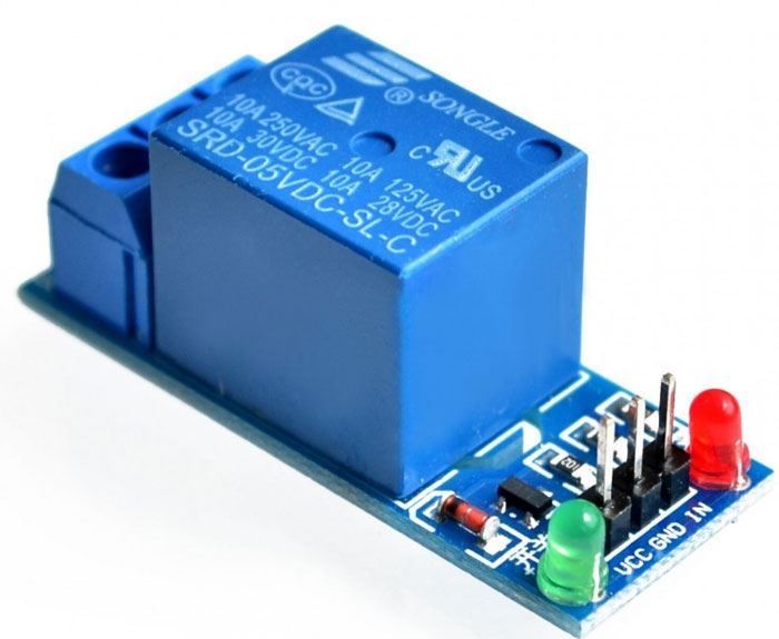 Modul relé 1x 5V pro Arduino. Kontakty 250VAC/10A.