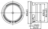 Reproduktor Y50M 4Ohm 3W @50mm, výška: 25mm