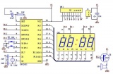 STAVEBNICE Digitální hodiny/budík LED s AT89C2051, 4digit s napájením 3–5VDC.