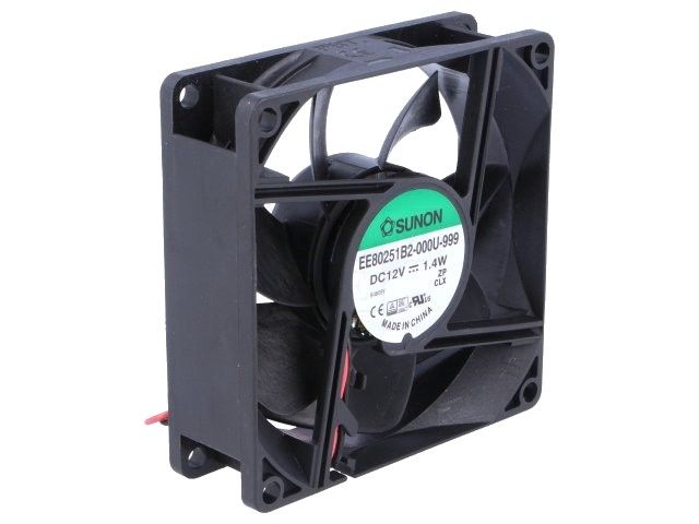 Ventilátor ME80251B2-999 12VDC, 80x80x25mm, 1.08W, 90mA