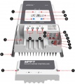 MPPT solární regulátor EPsolar TRACER6420AN 12/24V/36V/48V, 60A, vstup max. 200V