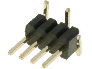 ASL004G-SMD-1,27 1-řadá přímá jumperová lišta 4 pin, zlacená, RM 1,27mm