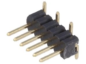 ASL006G-SMD-1,27 1-řadá přímá jumperová lišta 6 pin, zlacená, RM 1,27mm