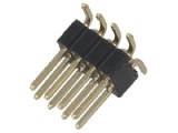 ASL008DG-SMD-1,27 2-řadá přímá jumperová lišta 8 pin, zlacená, RM 1,27mm