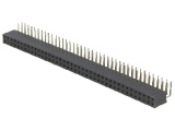 Dutinková lišta BLW880DG 2-řadá zdířka úhlová 90°jumperová, 80 pin, rozteč 2,54mm, zlacená, samice
