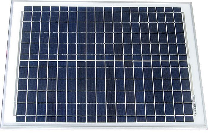 Fotovoltaický polykrystalický solární panel 20W (MPPT18V) 12V/1,14A. Rozměry:500×350×2­5mm.