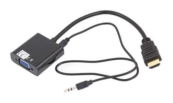 Převodník-konvertor HDMI signál na analogový VGA + audio JACK 3,5mm