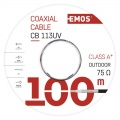 Koaxiální venkovní kabel CB113UV 75 Ohm, vnější průměr 7,1mm, měděný střed + trojnásobné stíněním TRISHIELD z pocínované mědi CuS