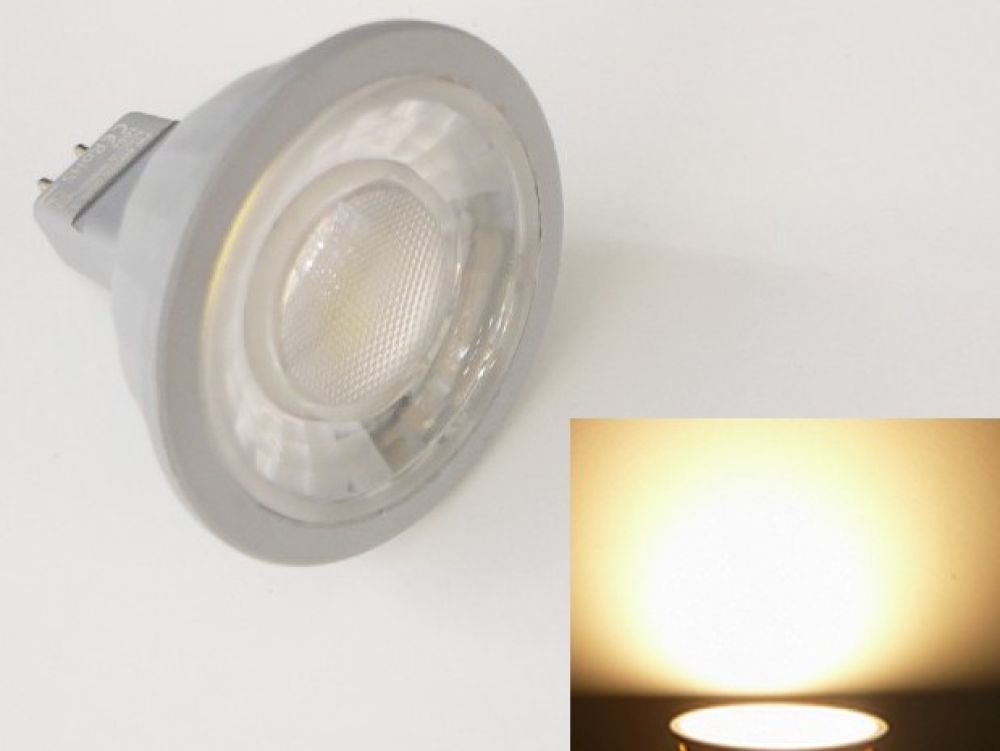 LED žárovka MR16/GU5.3 7W - bílá teplá, náhrada za halogen 42W
