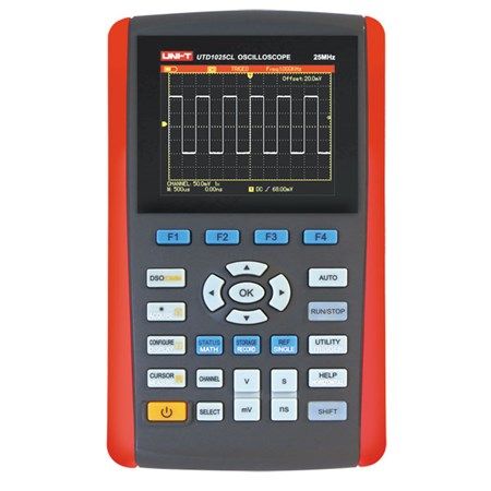 Ruční digitální Osciloskop UNI-T UTD1025CL s 1 kanálem. Šířka pásma: 25MHz