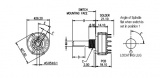 Přepínač otočný DS1/12-BPS 1x12 poloh pájecí do plošného spoje