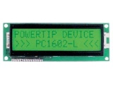 Alfanumerický podsvětlený LCD displej NPC1602LRU-GWB-H, 16x2; 80x36x12,7mm POWERTIP