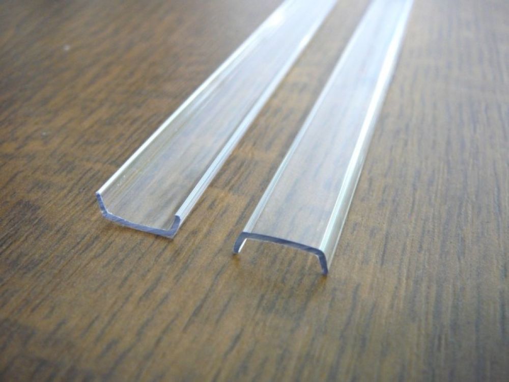 Difuzor-kryt ALU profilu D-3 mini nasouvací pro profily Mikro, N7, V4 - Čirý kryt 1m