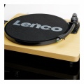 Gramofon Lenco LS 10 - s řemínkovým pohonem a integrovaným stereo předzesilovačem, provedení dřevo