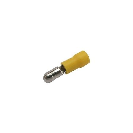 Konektor faston kruhový @5mm, vodič 4.0-6.0mm žlutý