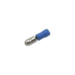Konektor faston kruhový @5mm, na vodič 1.5-2.5mm s modrým plastovým límcem 