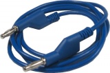 Měřicí propojovací kabel na banánek @2mm - banánek 2mm, délka 2m, modrá,  Průřez vodiče 1mm2