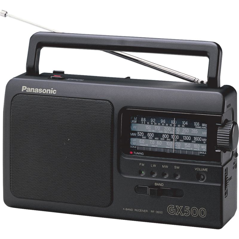 Radiopřijímač Panasonic RF 3500E9-K, na 230V AC i na baterie 4xLR20