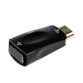 Redukce HDMI Adaptér HDMI-A Male samec > VGA Female samice 15 pin, Compact HDMI to VGA converter, + Audio Jack 3,5 mm stereo
