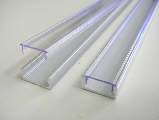 AL lišta profil Mikro 2 stříbrný pro LED pásky k přisazení (varianta krytu-čirá/matná/bez krytu) 15x5,9mm délka 2m
