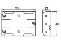 Držák baterií-PLOCHÝ pouzdro baterie 3xUM4FD mikrotužkový článek LR03 (AAA) Vývody: drátové 150mm.