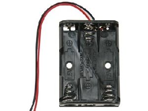Držák baterií-PLOCHÝ pouzdro baterie 3xUM4FD mikrotužkový článek LR03 (AAA) Vývody: drátové 150mm.