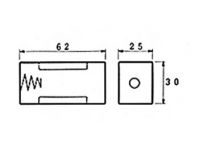 Držák baterií, pouzdro baterie 1xUM2L (C, R14) malý monočlánek. Vývody: pájecí očko