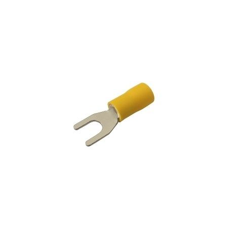 Kabelová vidlička izolovaná @5,3mm, vodič 4.0-6.0mm2 žlutá, PVC