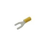 Kabelová vidlička izolovaná @6,5mm, vodič 4.0-6.0mm2 žlutá, PVC