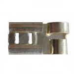 Konektor faston zdířka 6,3mm úhlová, neizolovaná pro kab.1-1,5mm2, bez vývodky