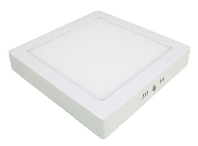 LED panel přisazený, 18W, 1350-1400lm, 4500K, neutrální denní bílá, čtvercový, hranaté, bílý, 220 x 220 x 40mm