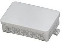 Plastová krabička L16 průmyslová IP55 šedá, 16 průchodek, rozměry 130x85x37mm
