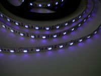 LED pásek vnitřní s original UV chipem ultrafialovým světlem, 120 LED/m, samolepící, 12V/9,6W/m cena za 1m, pro osvětlení akvárií, terárií, diskoték či jako černé světlo