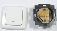 Bezdrátový vypínač nástěnný s možností dálkového i manuálního ovládání, napětí: AC 220–240V, max. kanál, Barva bílá, Ve vypínači relé 1000W/4,35A max.