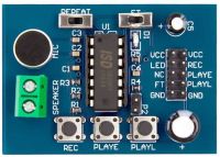 Hlasový záznamník, hotový modul pro nahrání zvuku, doba záznamu 8-20 s, napájení 3-5,5Vss