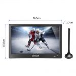 LCD přenosný televizor SENCOR SPV 7012T10", DVB-T2, H.265 (HEVC) 26cm, napájecí napětí 12VDC