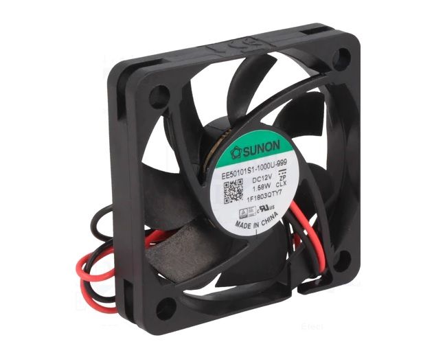 Ventilátor EE50101S1-1000U-999, axiální; 12VDC; 50x50x10mm; 21,97m3/h; 30,7dBA