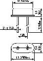 Krystal QM 14,7456Hz pouzdro HC49U-S nízký s drátovými vývody