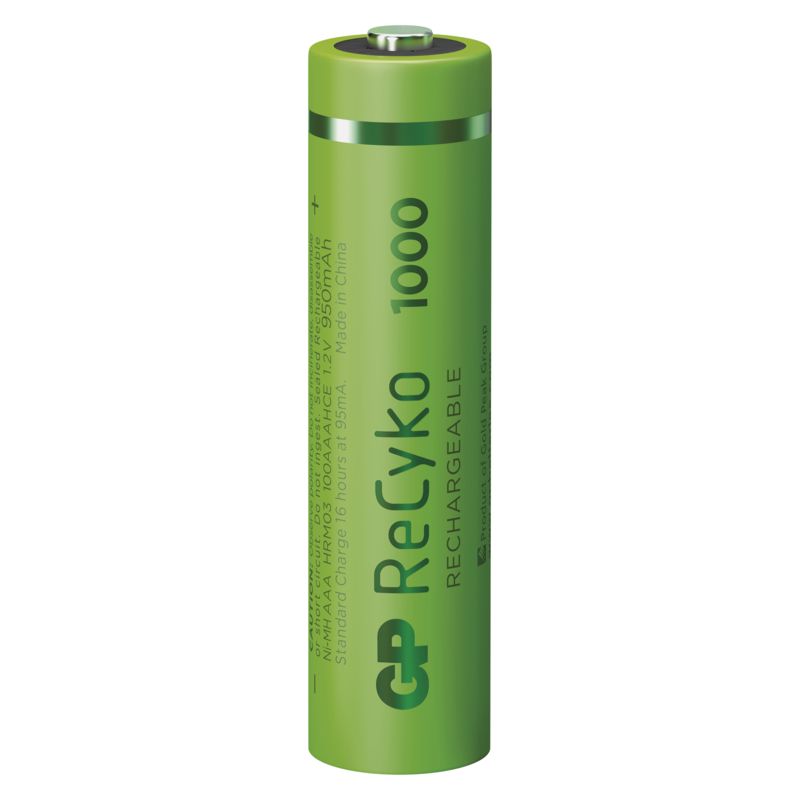 Baterie nabíjecí GP verze AAA (R03) 1,2V/1000mA NiMh akumulátor